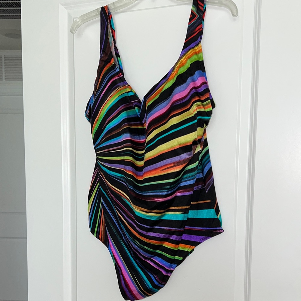 Longitude Multicolor Striped One Piece Swimsuit